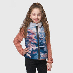 Детский жилет Японская зима в сельской местности, цвет: 3D-красный — фото 2