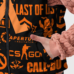 Детский жилет Half-life pattern game, цвет: 3D-черный — фото 2