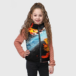 Детский жилет Огонь и вода столкновение, цвет: 3D-красный — фото 2