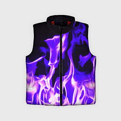 Детский жилет Неоновый огненный стиль, цвет: 3D-красный