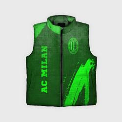 Детский жилет AC Milan - green gradient вертикально, цвет: 3D-черный