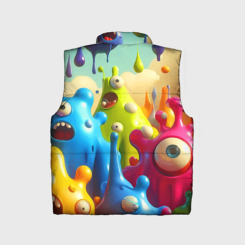 Детский жилет Мультяшные персонажи - нейроарт / 3D-Черный – фото 2