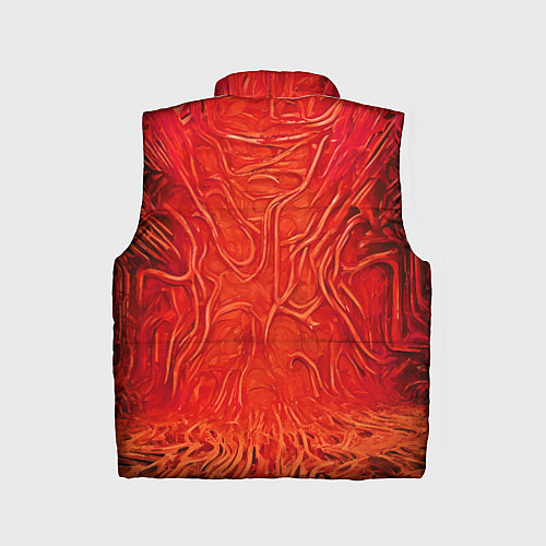 Детский жилет Красный симбионт абстракция / 3D-Черный – фото 2