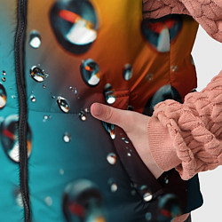 Детский жилет Крупные капли на цветном фоне, цвет: 3D-красный — фото 2