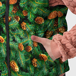 Детский жилет Ёлка зелёная с шишками, цвет: 3D-светло-серый — фото 2