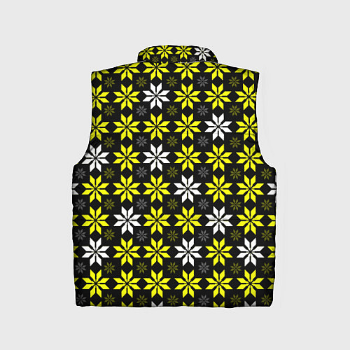 Детский жилет Жёлто-белые звёзды на чёрном фоне / 3D-Черный – фото 2