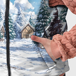 Детский жилет Предновогодняя природа, цвет: 3D-красный — фото 2