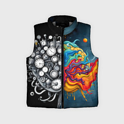 Детский жилет Креативный мозг, цвет: 3D-светло-серый