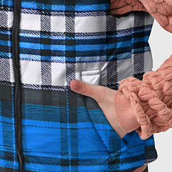 Детский жилет Сине-белая ткань в клетку, цвет: 3D-светло-серый — фото 2