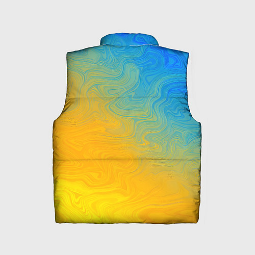 Детский жилет Желто голубой градиент / 3D-Черный – фото 2