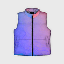 Детский жилет Сине фиолетовый градиент, цвет: 3D-светло-серый
