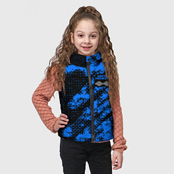 Детский жилет Arctic Monkeys - Синий камуфляж, цвет: 3D-красный — фото 2