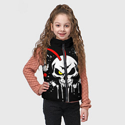 Детский жилет Арт череп самурая, цвет: 3D-черный — фото 2