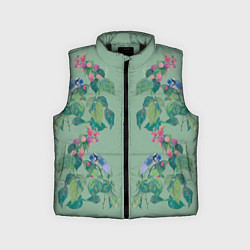 Детский жилет Синички и малина