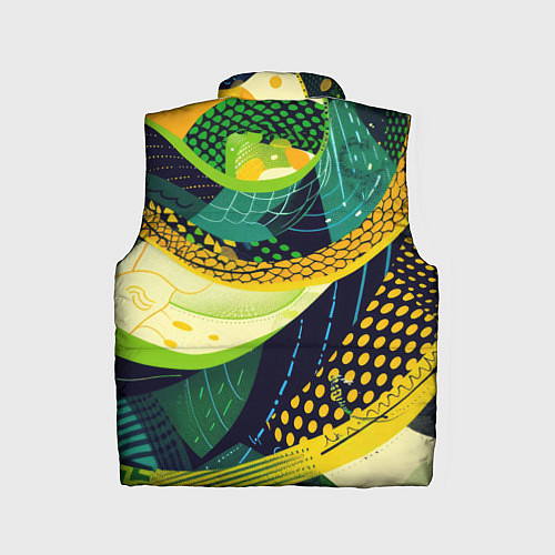 Детский жилет Змеиный паттерн / 3D-Светло-серый – фото 2