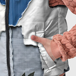 Детский жилет Сине-белый пэчворк, цвет: 3D-красный — фото 2