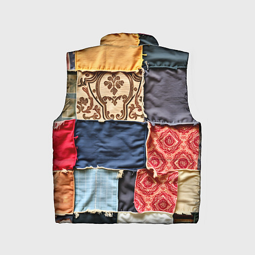 Детский жилет Яркий пэчворк / 3D-Светло-серый – фото 2