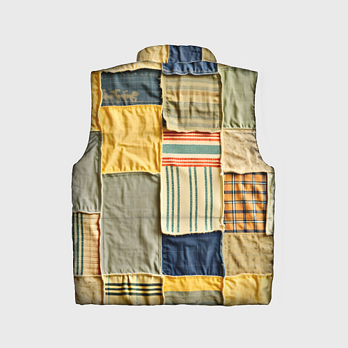 Детский жилет Пэчворк в желтых оттенках / 3D-Красный – фото 2