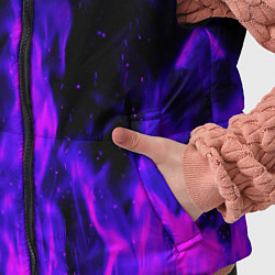 Детский жилет Неоновый огонь на черном фоне, цвет: 3D-красный — фото 2