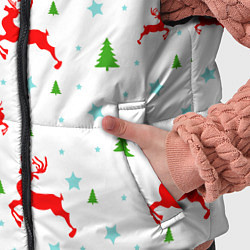 Детский жилет Новогодние олени с ёлками, цвет: 3D-светло-серый — фото 2