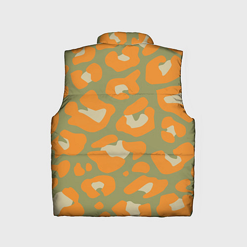 Детский жилет Рыже-зеленый леопардовый / 3D-Черный – фото 2