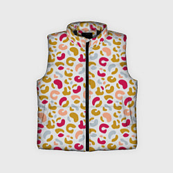 Детский жилет Разноцветный леопардовый узор, цвет: 3D-черный