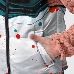 Детский жилет Эбру красочная абстракция, цвет: 3D-светло-серый — фото 2