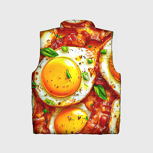 Детский жилет Яичница с беконом / 3D-Красный – фото 2