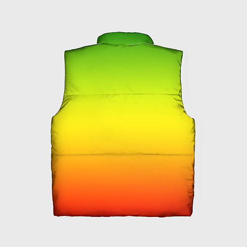 Детский жилет Градиент сочный зелёно-жёлто-красный / 3D-Черный – фото 2