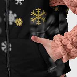 Детский жилет Снежинки объемные золотистые, цвет: 3D-черный — фото 2