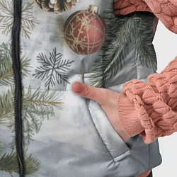 Детский жилет Новогодние ветки, цвет: 3D-черный — фото 2