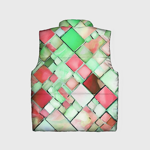 Детский жилет Red and green relief squares / 3D-Черный – фото 2