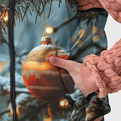 Детский жилет Шишки и шар на елке, цвет: 3D-красный — фото 2