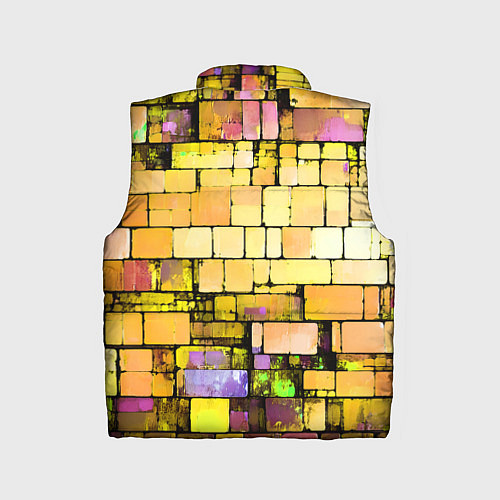 Детский жилет Жёлтые кирпичики / 3D-Черный – фото 2