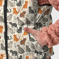 Детский жилет Мурлыкающий узор, цвет: 3D-черный — фото 2