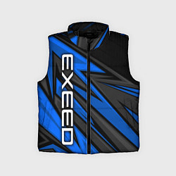 Детский жилет Exeed - синяя абстракция, цвет: 3D-черный