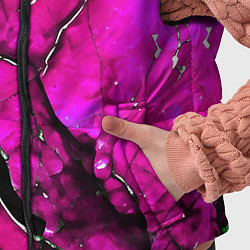 Детский жилет Розовый треснувший камень, цвет: 3D-черный — фото 2