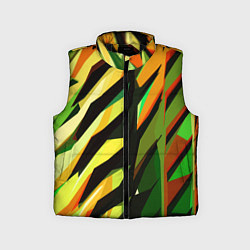 Детский жилет Чёрно-жёлтая абстракция, цвет: 3D-черный