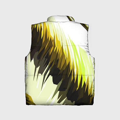 Детский жилет Чёрно-жёлтые острые полосы на белом фоне / 3D-Черный – фото 2