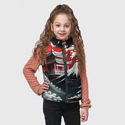 Детский жилет Футуристическая японская иллюстрация, цвет: 3D-светло-серый — фото 2
