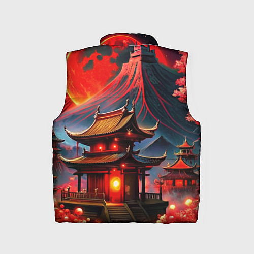 Детский жилет Japan red nature / 3D-Черный – фото 2