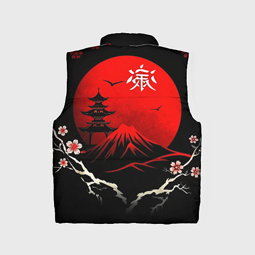 Детский жилет Japan red black nature / 3D-Красный – фото 2