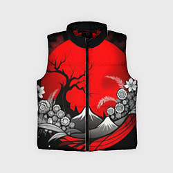 Детский жилет Природа Японии - абстракция, цвет: 3D-красный