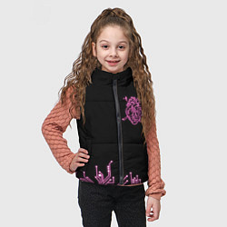 Детский жилет Киберсердце, цвет: 3D-черный — фото 2
