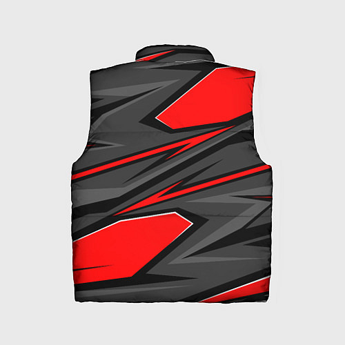 Детский жилет Toyota - красная абстракция / 3D-Черный – фото 2