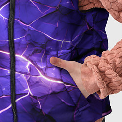 Детский жилет Фиолетовая разбитая текстура, цвет: 3D-черный — фото 2