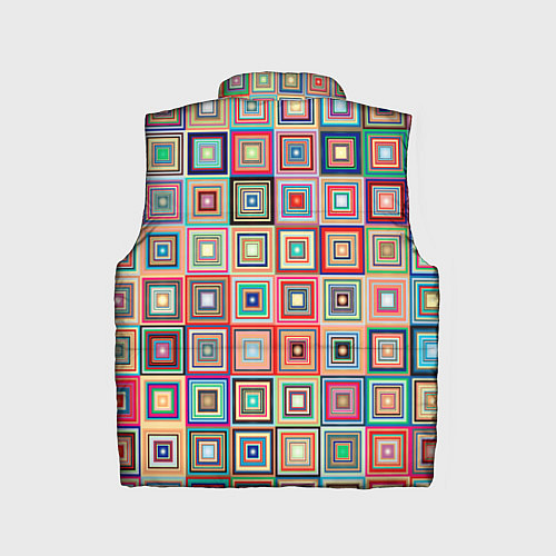 Детский жилет Квадратная мозаика / 3D-Черный – фото 2