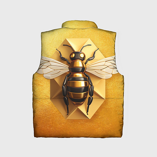 Детский жилет Пчела на золоте / 3D-Черный – фото 2