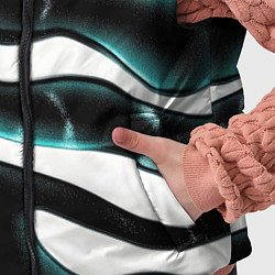 Детский жилет Абстрактный черно-зеленый камуфляж, цвет: 3D-светло-серый — фото 2