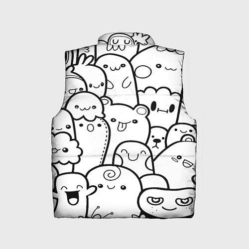 Детский жилет Doodle monsters / 3D-Черный – фото 2